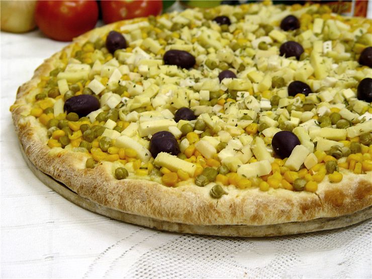Picture Of Fast Food Green Pizza